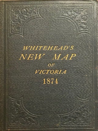 Item #020817 Whitehead's New Map of Victoria, with Alphabetical Key. Australia Map of Victoria