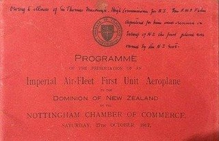 Item #020820 Programme of the presentation of an Imperial Air-fleet first unit aeroplane to the...