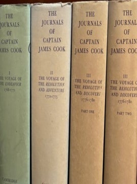 Item #020833 The Journals of Captain James Cook on His Voyages of Discovery. Set. J. C BEAGLEHOLE