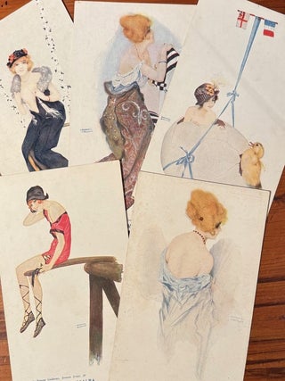 Item #020840 Coloured postcards of ladies. Bruton Galleries