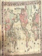 Item #020859 Colton's Map of the World, on Mercator's Projection. Colton