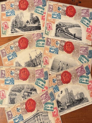 Item #020890 Protected New Zealand Postage Stamp Cards of Dunedin. Postcard