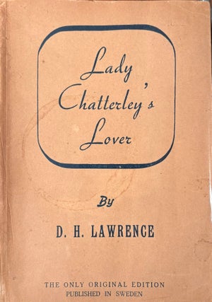 Item #020912 Lady Chatterley's Lover. D. H Lawrence