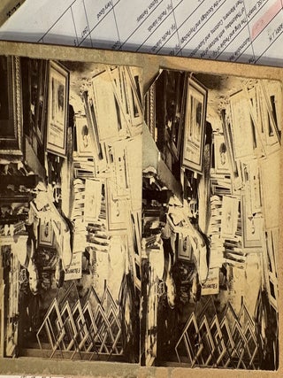 Steroscopic view of F Blomfield's premises, picture framers