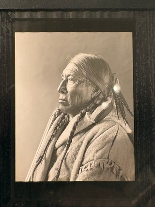Glass negative of Mike Oka, Blackfeet Tribe