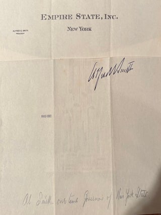 Signature of Alfred Smith, Governor of New York State