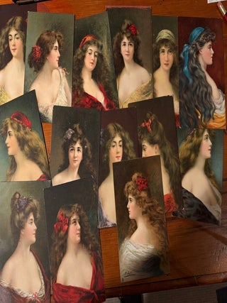 Chromolithographs of beautiful young women
