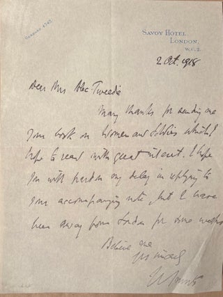 Handwritten letter and signature of Jan Smuts