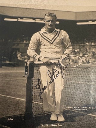 Autographed photographic tennis postcard